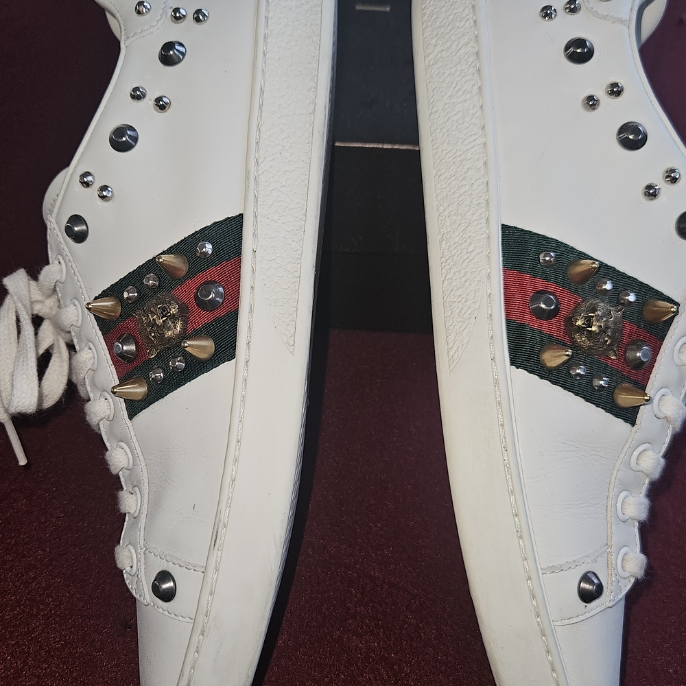Gucci White Sneakers with Spikes - Picture 9 of 16